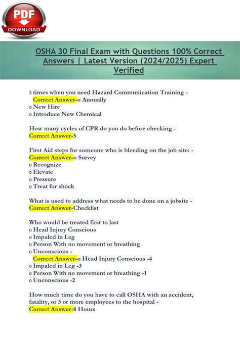 Osha 30 Final Exam