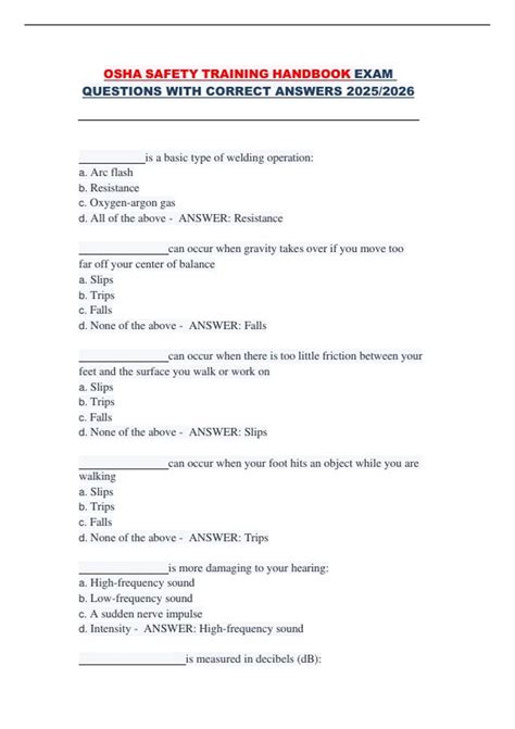 Osha Practice Test