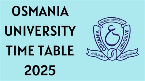 Osmania University Time Table
