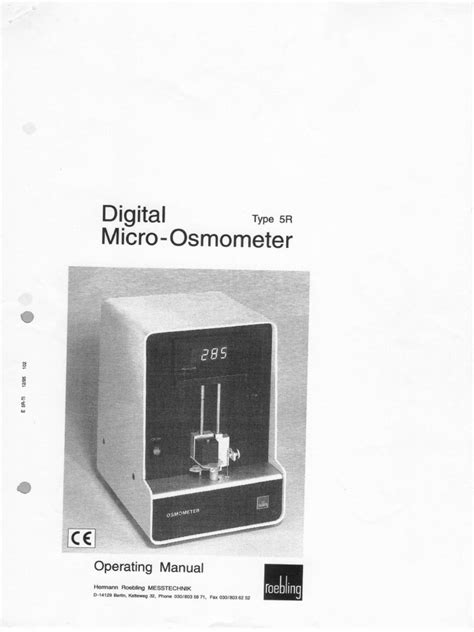 osmometer operating manual
