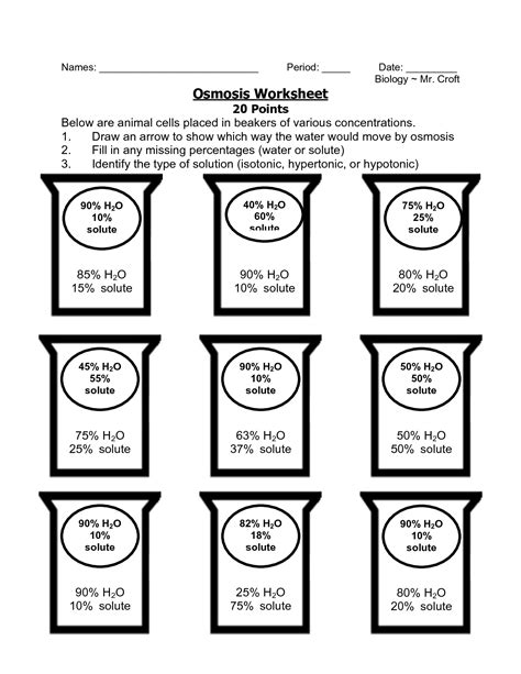 Osmosis And Tonicity Worksheet Answers Together With Osmosis Osmosis 7th Grade Worksheet - Osmosis 7th Grade Worksheet