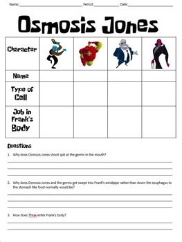 Osmosis Jones Answer Key