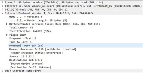 Ospf Protocol Number In Ip Header Example