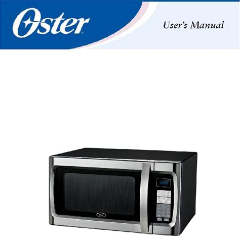 Read Oster Microwave Repair Manual Salaamore 