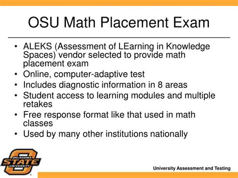 Osu Math Placement Test