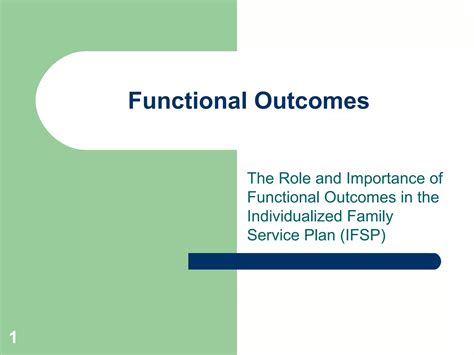 Ot And Sample Ifsp Outcomes