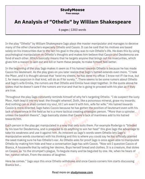 othello essay file