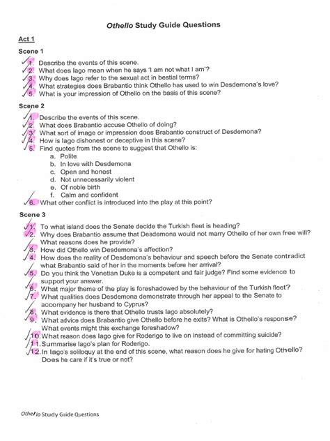 Othello Study Guide Questions And Answers Smboys