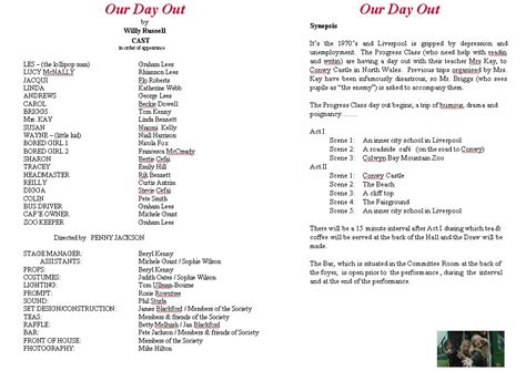 Our Day Out Play Script