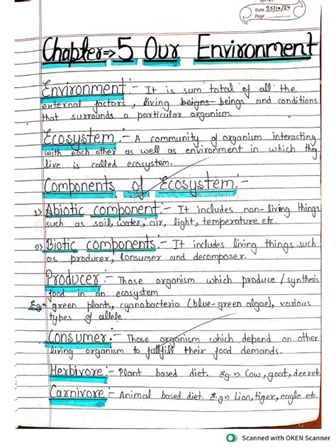 Our Environment Notes