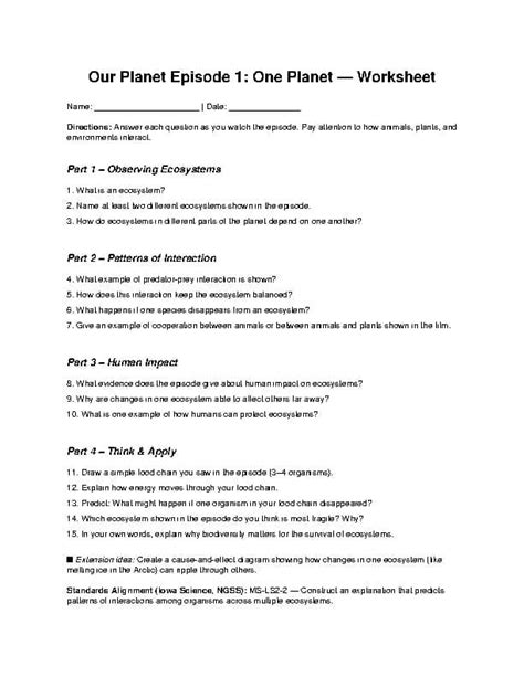 Our Planet Earth Answer Key Freshwater