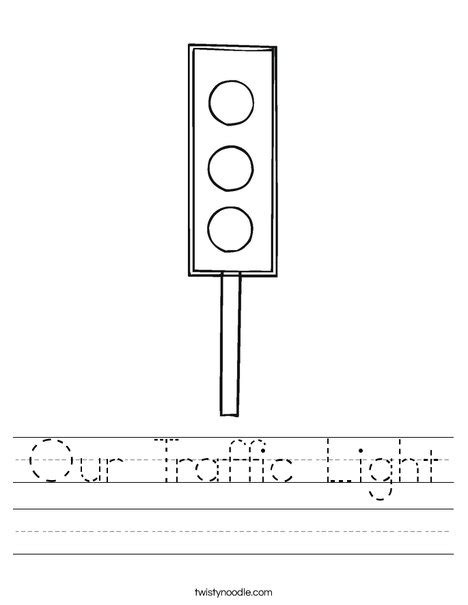 Our Traffic Light Worksheet Twisty Noodle Preschool Traffic Light Worksheet - Preschool Traffic Light Worksheet