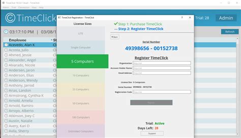 ourtime register code