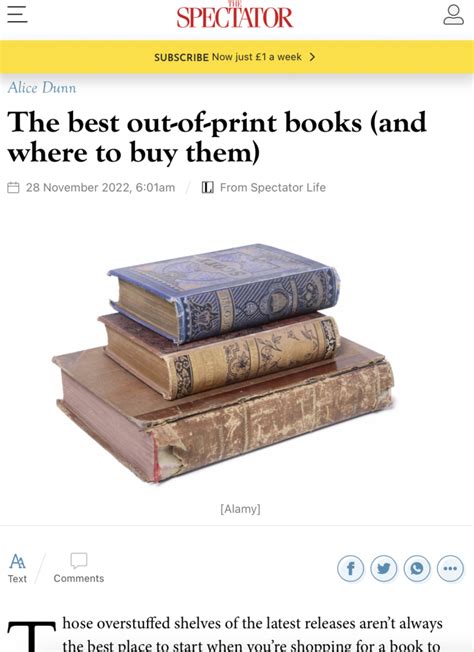Out Of Print Books