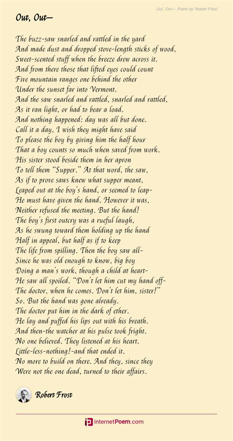 Out Out Poem By Robert Frost