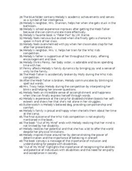 Read Out Of My Mind Study Guide Questions 