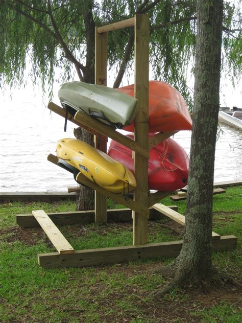 outdoor kayak rack design