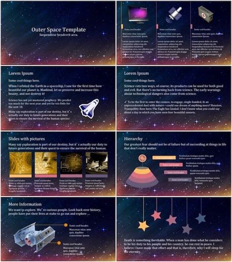 outer space biography templates powerpoint