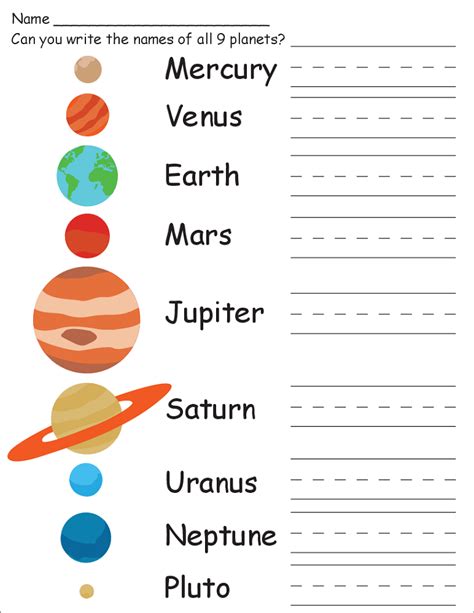 Outer Space Worksheets For Kids Activity Shelter Outer Space Worksheet - Outer Space Worksheet