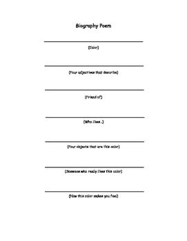 outline in color biography