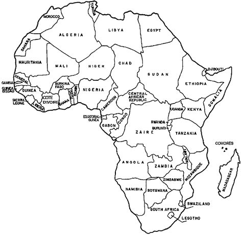 Outline Map Of Africa Coloring Page Africa Continent Coloring Page - Africa Continent Coloring Page