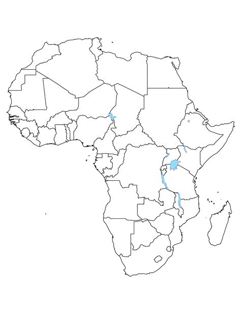 Outline Map Of Africa With Countries Coloring Page Africa Continent Coloring Page - Africa Continent Coloring Page