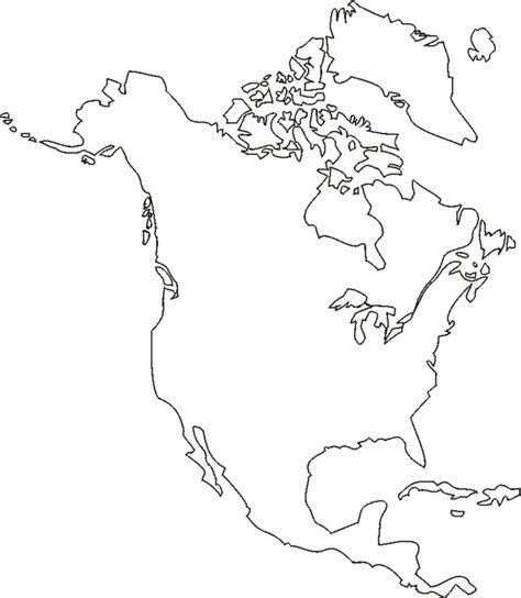 Outline Map Of North America Coloring Page North America Coloring Page - North America Coloring Page