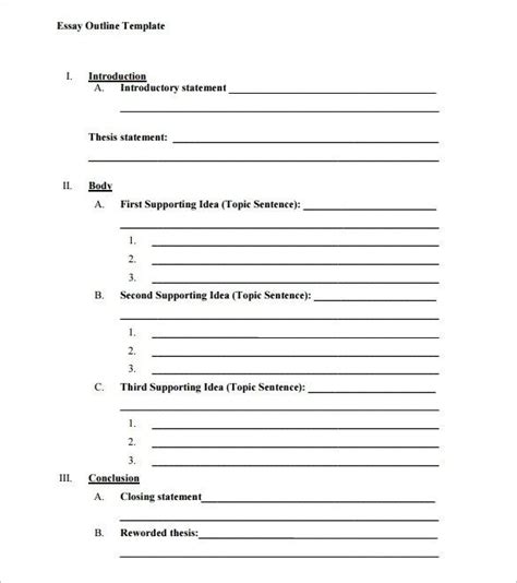 Outline Template For 5th Grade Research Paper