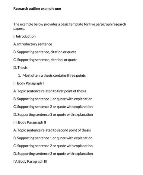 Read Online Outline For Research Paper 