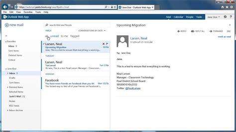 Outlook Web App 2013 Quick Reference Card