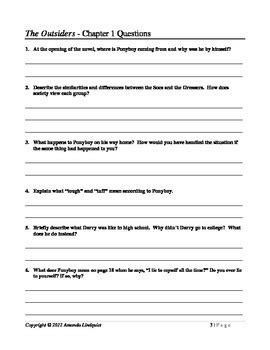 Outsiders Additional Chapter Questions Answer Key