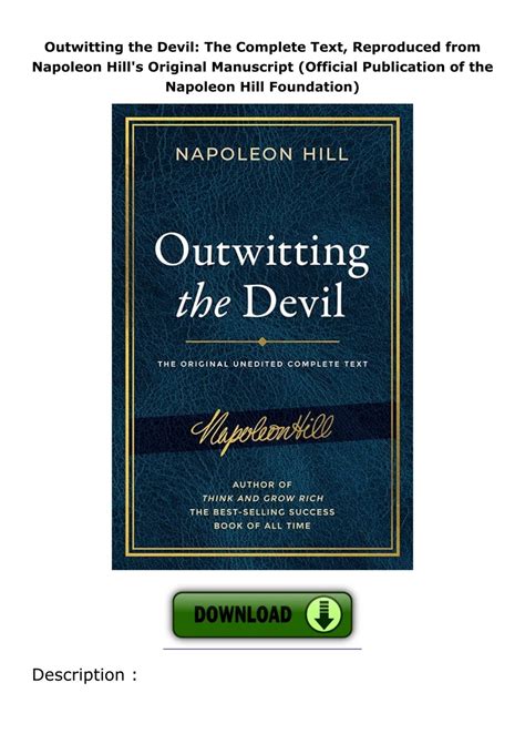 Outwitting The Devil Pdf