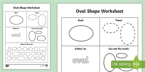 Oval Shape Worksheet Teacher Made Twinkl Oval Worksheet Preschool  - Oval Worksheet Preschool;