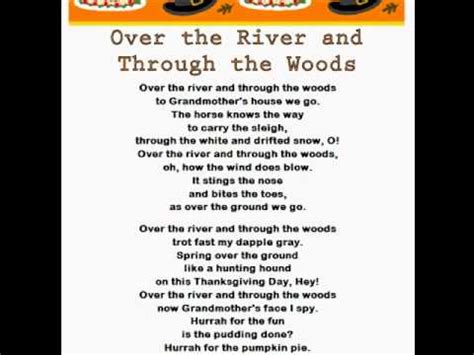 Read Over The River And Through The Wood The New England Boys Song About Thanksgiving Day 