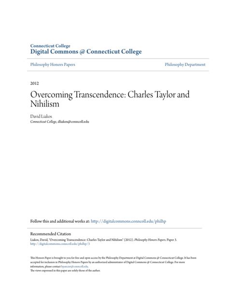 Read Online Overcoming Transcendence Charles Taylor And Nihilism 