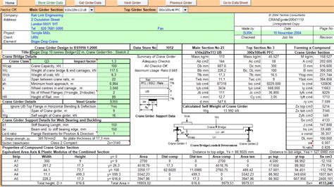 Overhead Crane Design Calculations