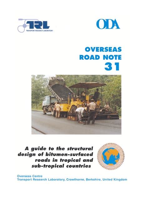 overseas road note 31 transport for development
