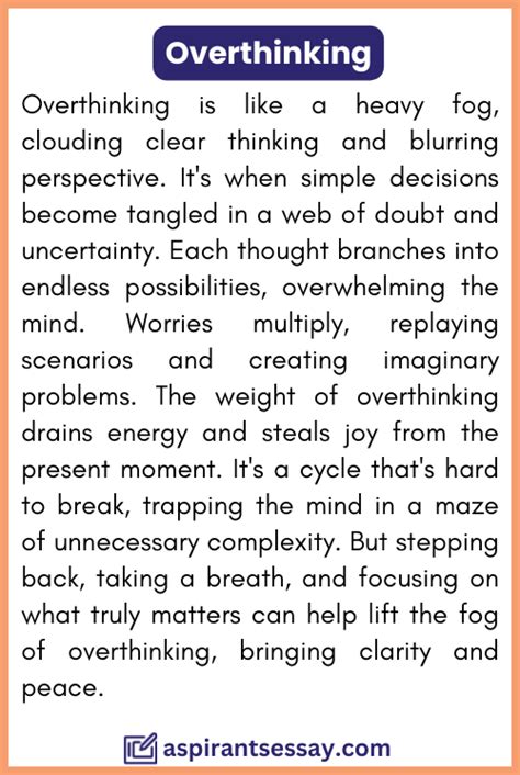 overthinking in english