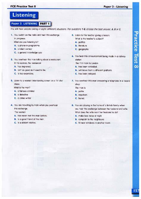 overview of fce listening paper