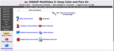 Owasp Mutillidae Ii Walkthrough