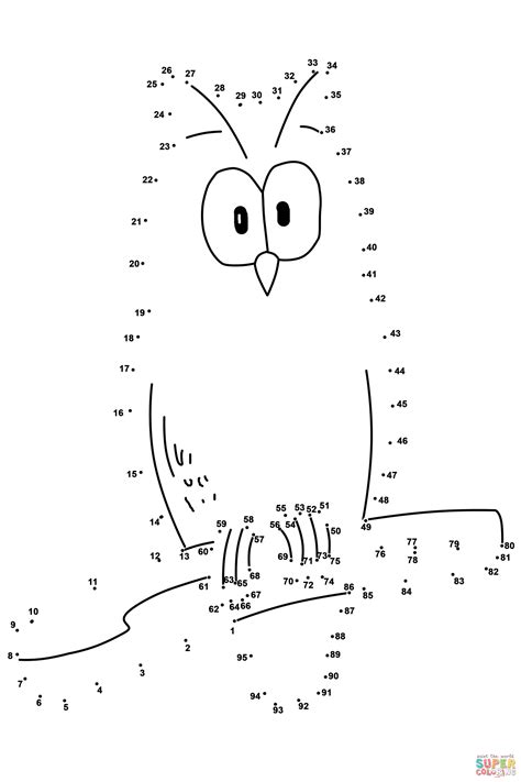 Owl Animal Printable Dot To Dot Connect The Connect The Dots Owl - Connect The Dots Owl