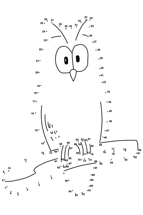 Owl Dot To Dot Printable Connect The Dots Owl - Connect The Dots Owl