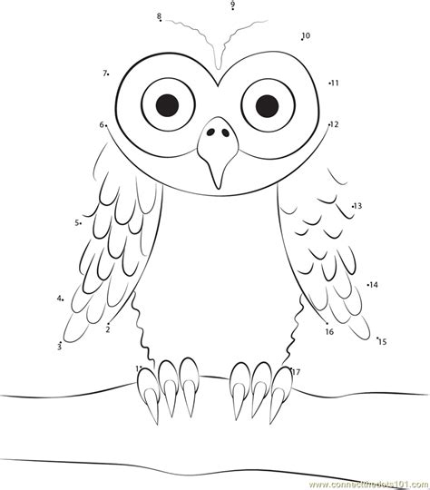 Owl On A Tree Dot To Dot Free Owl Dot To Dot - Owl Dot To Dot