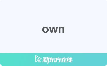 own中文, own中文意思 - iChaCha