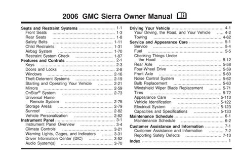 Read Owner Guide 2006 Gmc Sierra 