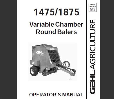 Download Owners Manual For Gehl 1475 Baler 