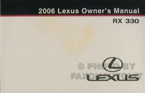 Download Owners Manual For Lexus Rx330 