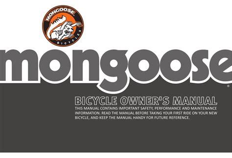 Read Owners Manual For Mongoose Bikes File Type Pdf 