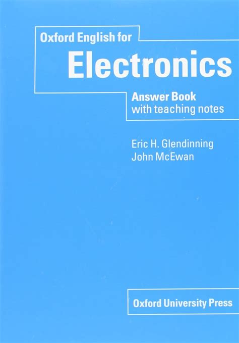 Oxford English For Electronics Answer Book With Teaching Notes