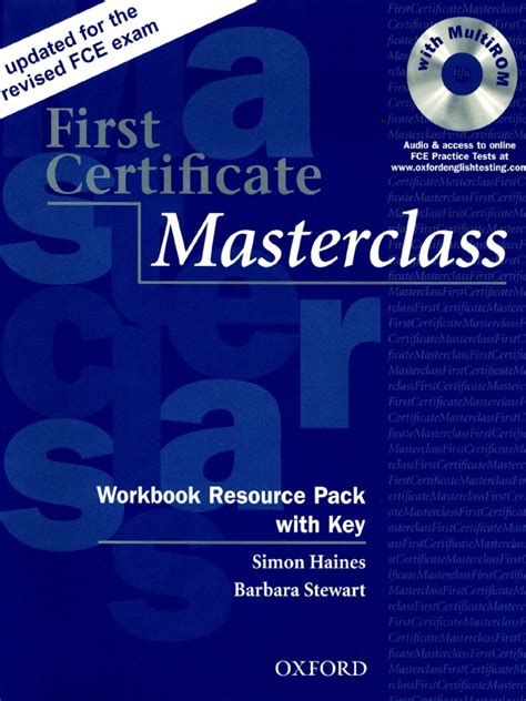 Oxford First Certificate Masterclass Workbook Key